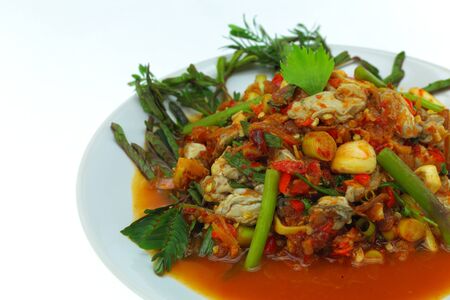 Thai food Spicy oysters の写真素材