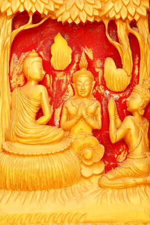 Thai Buddhist temple in the motifs  This is a public property owners to make a donation to the site の写真素材
