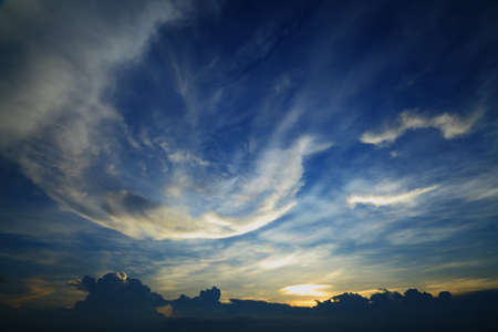 Background of clear sky in the evening の写真素材