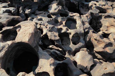 The rock in the Rapids の写真素材