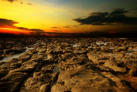 Abstract landscape rock in the evening の写真素材