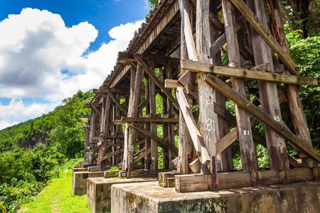Railway Bridge tham krasae Kanchanaburi thailand の写真素材