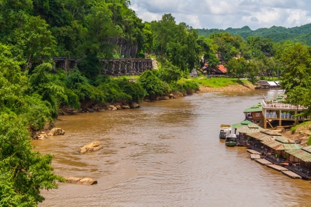 Railway Bridge tham krasae Kanchanaburi thailand の写真素材