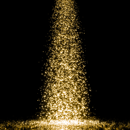 Beautiful golden bubbles.の写真素材