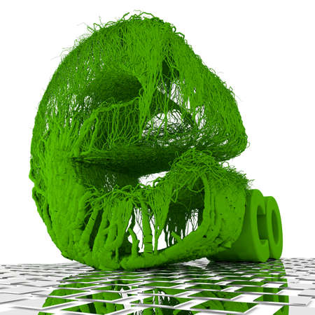 Eco concept 3d letters on white background.の写真素材