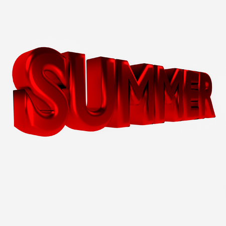 Summer is a beautiful 3d text.の写真素材