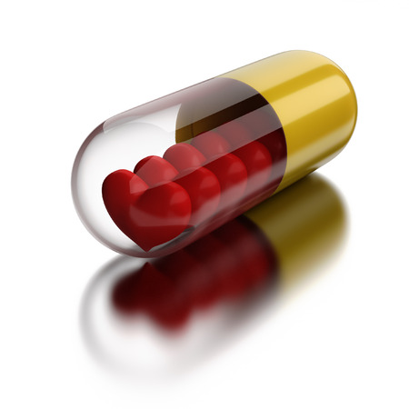 3d rendering of a capsule in the background.の写真素材