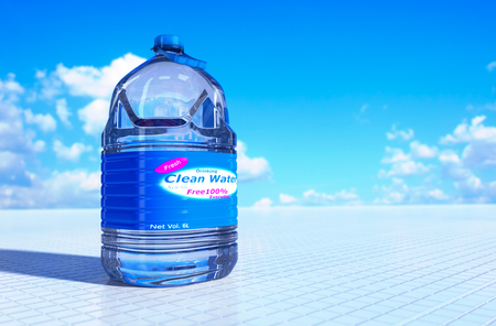 6 liter bottle of drinking water 3d rendering.の写真素材