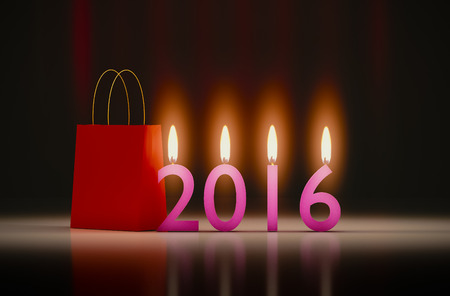 3d rendering concept for the year 2016.
