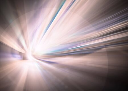 Abstract light loop in the background 3D rendering.