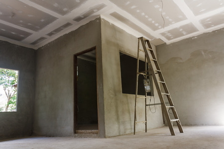 Install ceiling in the new house.の写真素材