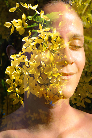 Bright and sunny landscape combines with her healthy look