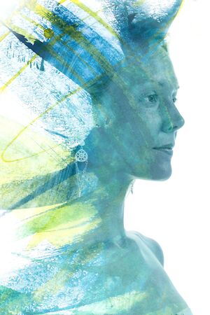 Paintography. A portrait combined with a hand drawn element
