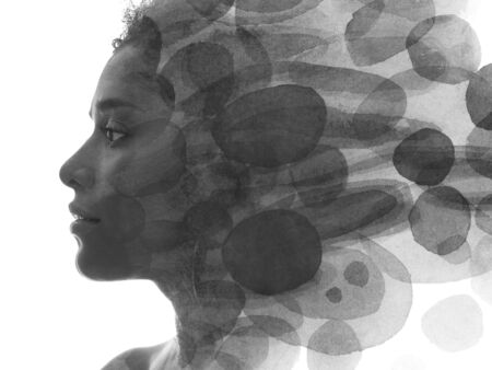 Paintography. A portrait combined with a painting