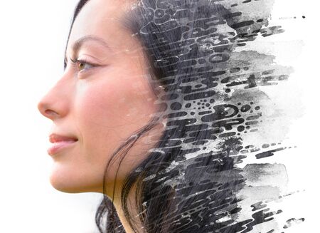 Paintography. A portrait combined with a painting
