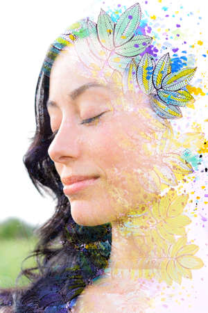 Paintography. A portrait combined with a painting