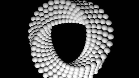 3D illustration composed of spheresの写真素材
