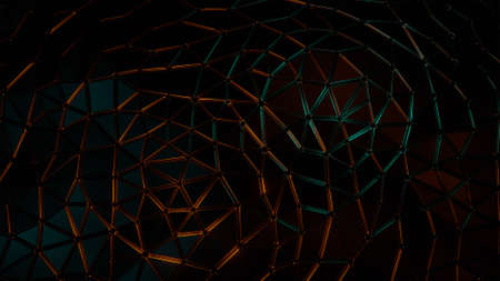 Dark abstract surface 3D render