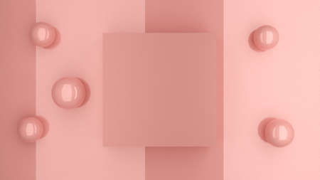 3D Illustration of white cube with space for the copy.