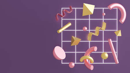 3D illustration of background for a landing page.