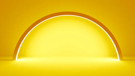 Minimal elegant 3D illustration of an a archの写真素材