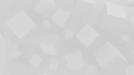 White cubes against white background. Minimalistic 3D illustrationの写真素材