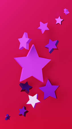 Vertical 3D illustration suitable for social media storiesの写真素材