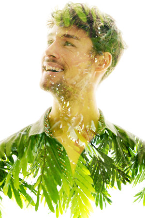 A long-awaited vacation. Double exposure
