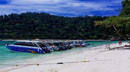 boats on the beachのeditorial素材