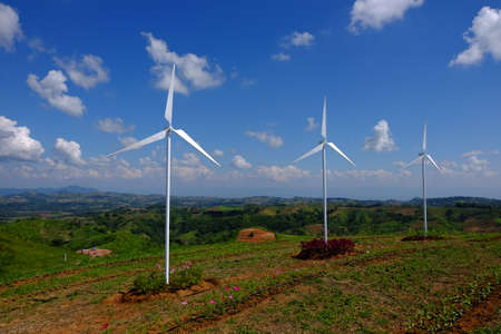 Wind turbines farm