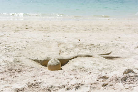 Sandman on the beach.の写真素材