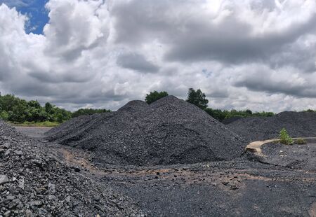 Bituminous to anthracite coal stockpileの写真素材