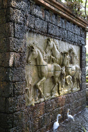 Crafts image on the wall の写真素材