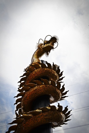Dragon made of steel の写真素材