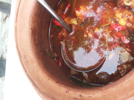 Thailand food - spicy fish soupの写真素材