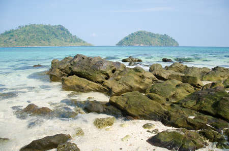 Beach and stone at Koh Lipe ; Thailandの写真素材
