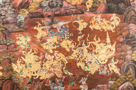 Thai mural paintings at Wat Phra Kaew