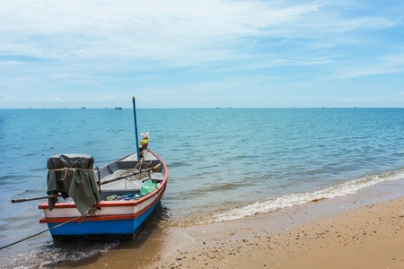 bay and sea with cloud and damの写真素材