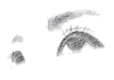 eyes in lineの写真素材