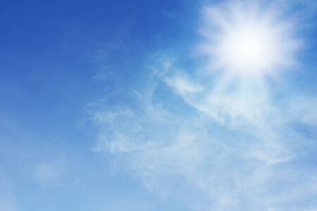 sky croud and sunの写真素材