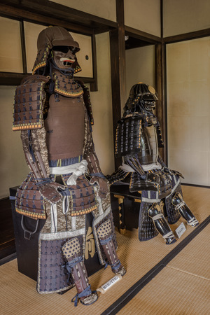 Japanese Samurai tradition armor in Samurai house in Chiba Japanのeditorial素材