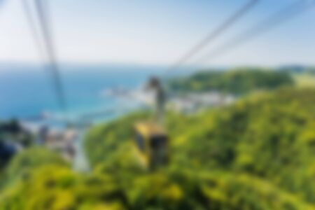 Chiba Japan  May 26 2015: ropeway is in functional in Nokogiriyama Mountain on 26 May 2015 in Chiba Japan.の写真素材