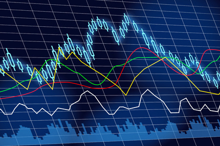 stock exchange and financial graphの写真素材
