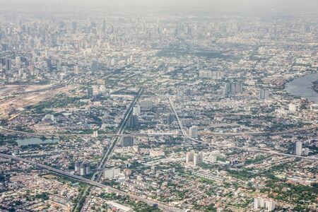 bangkok in bird eye viewの写真素材