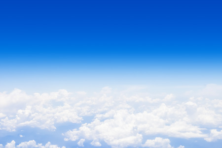 above the cloud in the sky from a plane.の写真素材