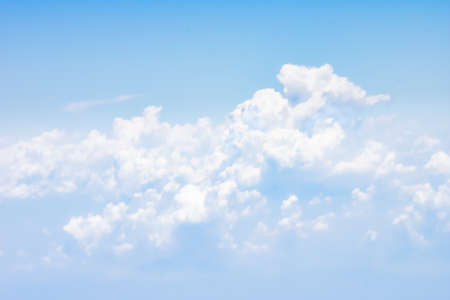 above the cloud in the sky from a plane.の写真素材