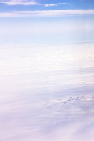 above the cloud in the sky from a plane.の写真素材