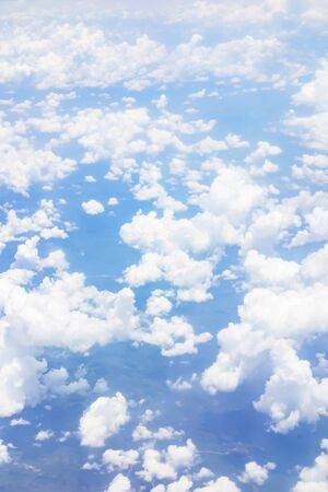 above the cloud in the sky from a plane.の写真素材