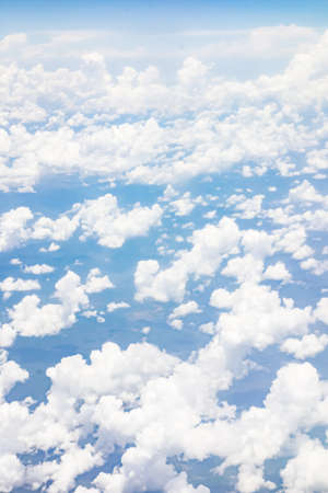 above the cloud in the sky from a plane.の写真素材