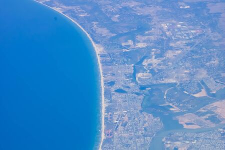 above the cloud in the sky from a plane.の写真素材